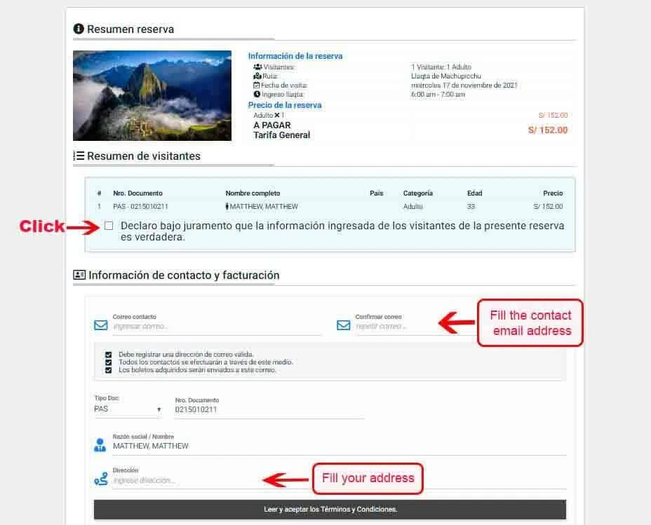 official Machu Picchu tickets