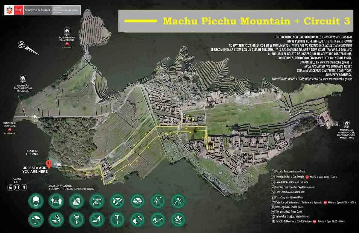 Machu Picchu Mountain tickets + Circuit 3