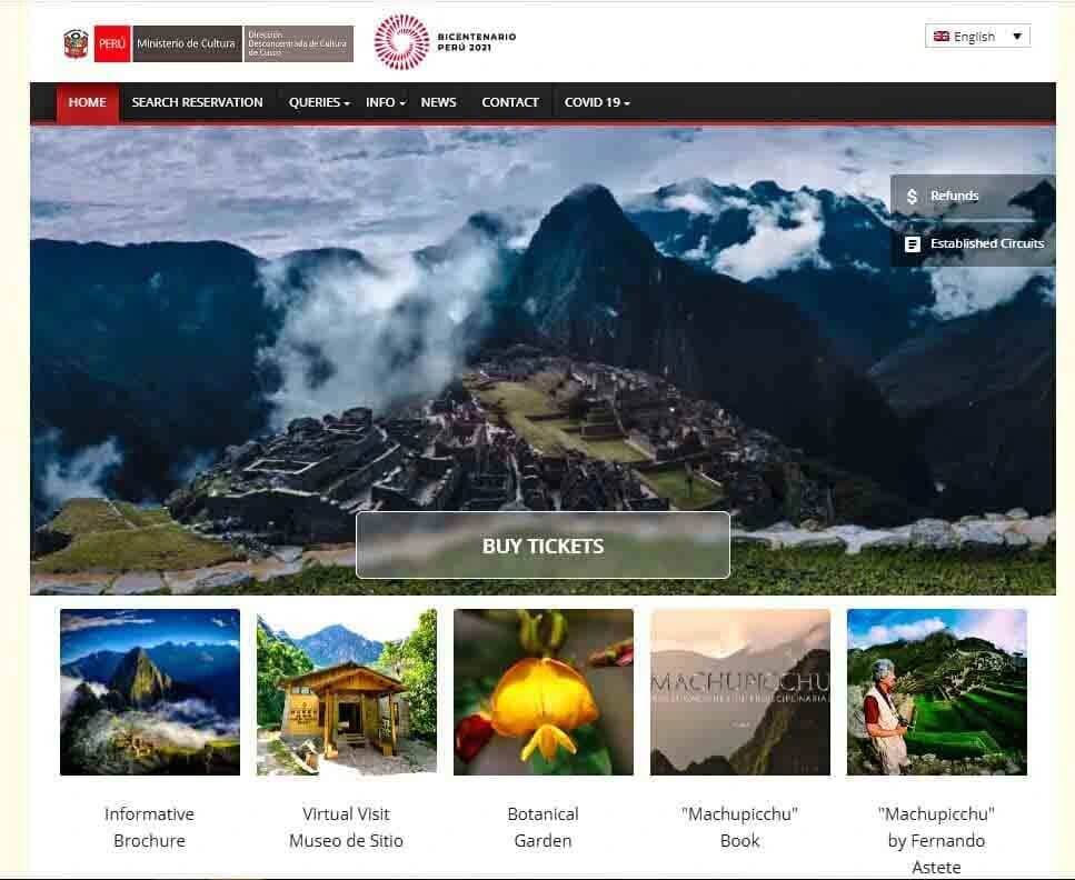 Machu Picchu Tickets Official Site Circuits Machu Picchu 2024/2025