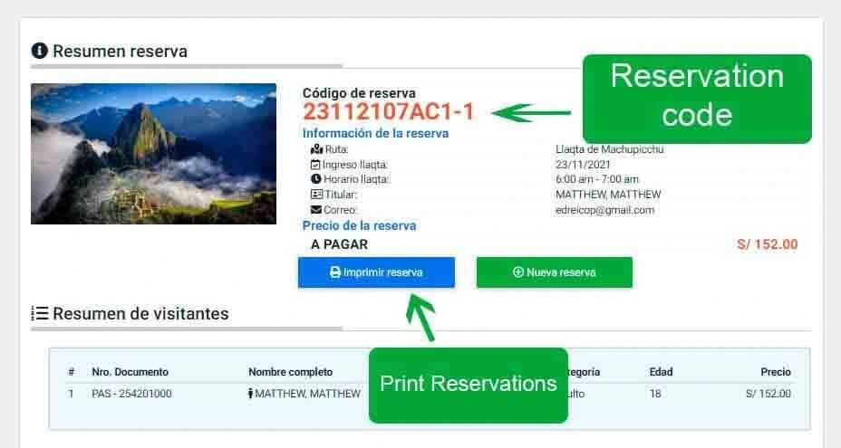 Machu Picchu tickets online